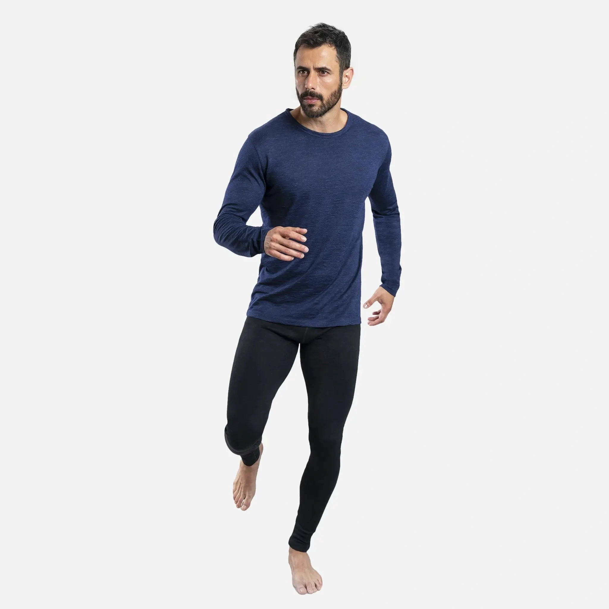 Cozy Alpacas Embrace: Men's Midweight Wool Leggings 420 The Ultimate Comfort